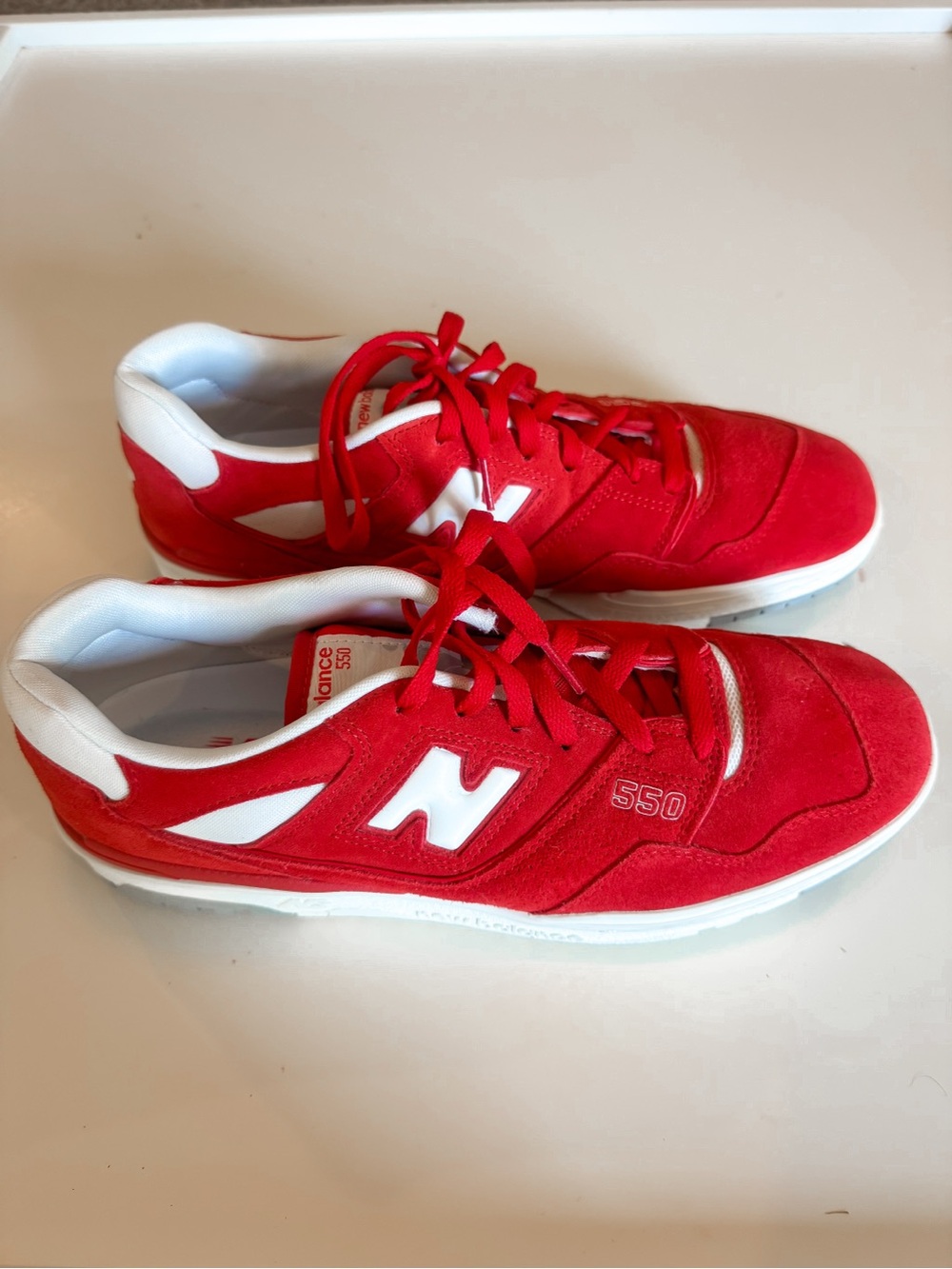 New Balance 550 Suede Pack Team Red